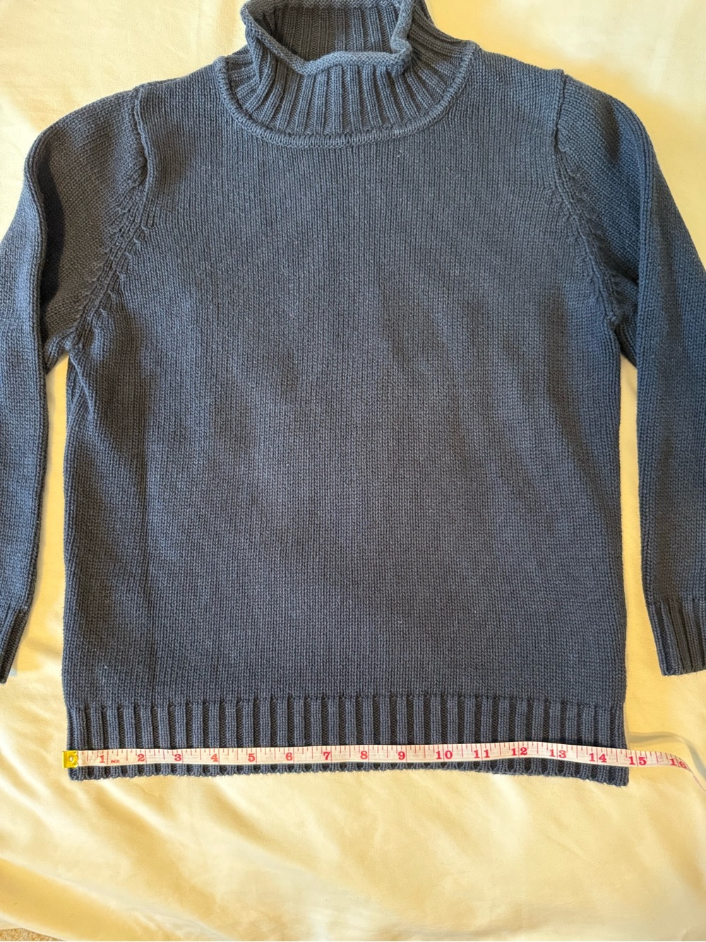 Vintage Ralph Lauren Navy mock turtleneck Sweater // XS // 100% cotton // Y2K - Picture 7 of 10